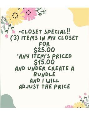 BUNDLE SPECIAL 🌸🌸(3) Items for $25.00